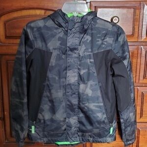 Champion Camouflage Lightweight Gray Zip Up Kids Jacket Medium (8/10)